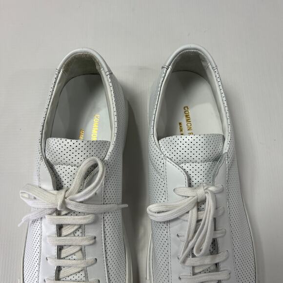 NEW COMMON PROJECTS Achilles Perforated Sneakers White Leather EU 42 US 9 Shoes - Picture 12 of 15
